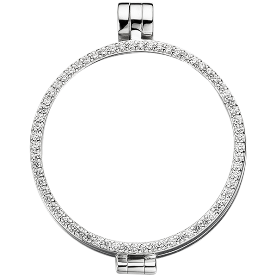 A pendant with zircon diamonds, 33 mm